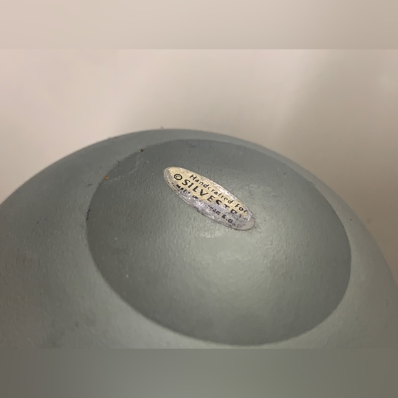 Vintage Silvestri Solid Hand Blown Frosted Glass Spherical Earth World Globe - Picture 12 of 16